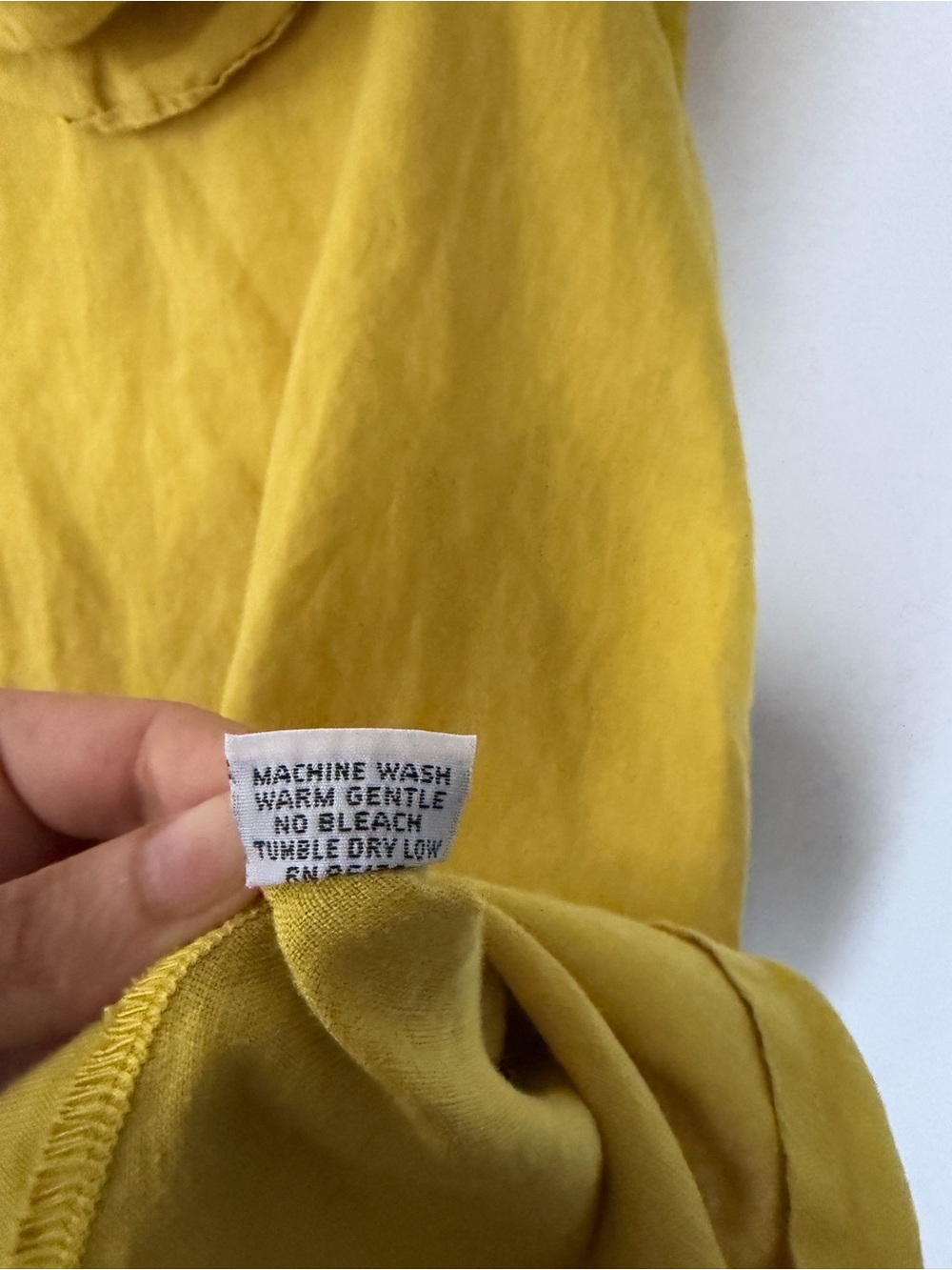 BRYN Walker 100% Linen Sleeveless Cowl Neck Tunic - Mustard Yellow - Medium - Picture 9 of 12